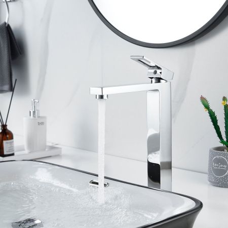 Смеситель для раковины высокий  Raffine F1196, хром