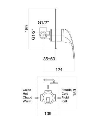 Смеситель для душа Fiore MAX 32CR1302, хром, артикул 32CR1302