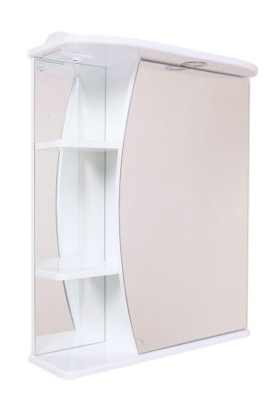 Шкаф-зеркало Onika Луна 60 белый, правый, с подсветкой, артикул 206014