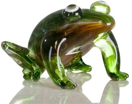 Casablanca, фигурка стеклянная "Лягушка", цвет коричнево-зеленый, артикул 77897