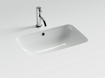 Раковина встраиваемая снизу Элемент (Element) 540x360x190 с отверстием слива перелива цвет белый CN7018