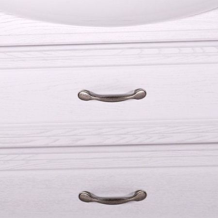 Тумба под раковину ASB-Woodline Берта 85 Белый патина серебро, артикул 10123