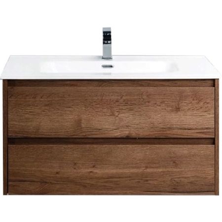 Тумба под раковину BelBagno KRAFT 39-800/390-2C-SO-RT подвесная Rovere Tabacco, артикул KRAFT 39-800/390-2C-SO-RT