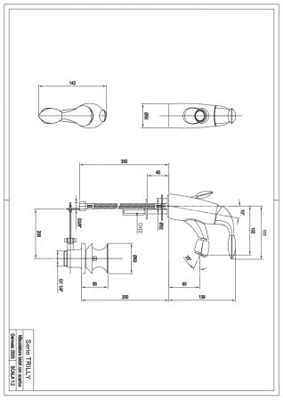Смеситель Trilly с донным клапаном для биде, цвет хром, артикул 51004CR