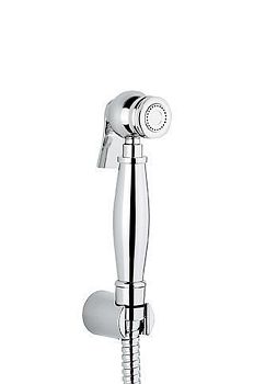 Emmevi 148V: круглая лейка гигиенического душа из латуни, держатель из ABS и шланг 120 см из латуни, цвет бронза