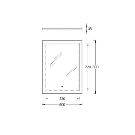 Зеркало Mi Plus универсальное 60 см