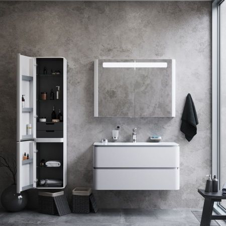 M30CHL0406WG Sensation, Шкаф-колонна, подвесной, левый, 40 см, двери, белый, глянцевая, шт, артикул M30CHL0406WG