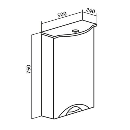 Зеркальный шкаф Runo Ибица 50 4620750023713 с подсветкой Белый, артикул 4620750023713
