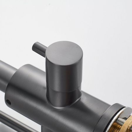 Смеситель для кухни с подключением фильтра воды Raffine F118T, оружейная сталь