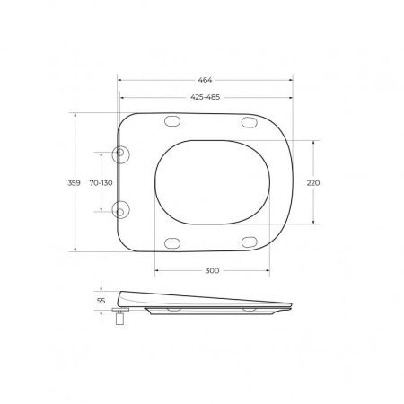 Унитаз-компакт безободковый CEZARES LUX