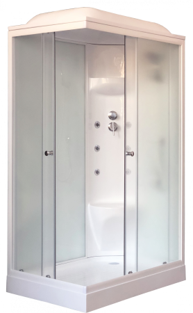 Душевая кабина Royal Bath RB 8120HP7-WC (белое/матовое) правая, артикул RB8120HP7-WC-R