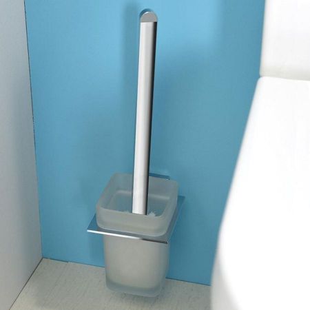 Ершик APOLLO настенный, стекло матовое с держателем, хром, Sapho