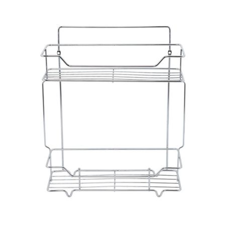 Полка двухъярусная прямая Milardo Grid проволока стальная, хром (GRICS2CM44), артикул GRICS2CM44