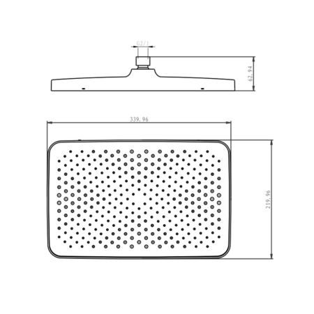 Верхний душ Raglo R451.52.06, черный