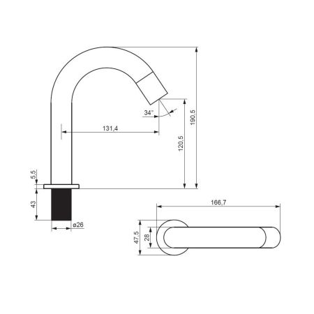 360290000 Scandinavian Pure, cенсорный смеситель для умывальника, хром