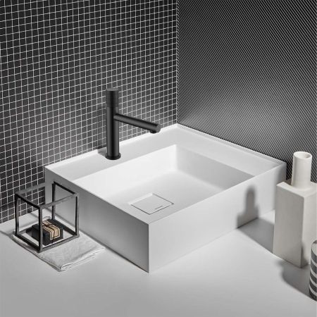 смесители для раковины Vincea Смеситель для раковины Groove VBF-4G1MB, черный,, артикул VBF-4G1MB