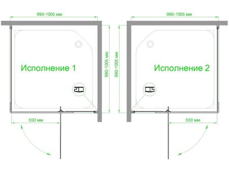 Душевой уголок Royal Bath  RB  HPVD-C-BL 100х100х200 (матовое), артикул RB100HPVD-C-BL