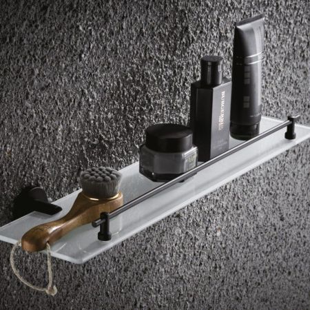 Полка стеклянная Haiba HB8707, черный, артикул HB8707