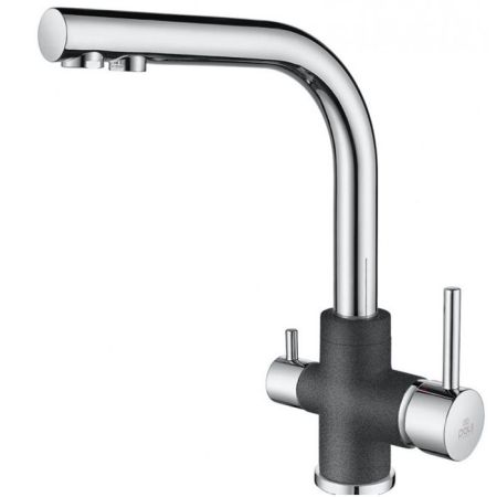 Смеситель для кухни Paulmark Essen Es213011-DGCR Графит Хром, артикул Es213011-DGCR