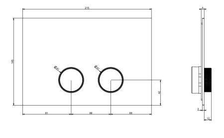 Gessi Anello Клавиши смыва Tece (TeceProfil, TeceBox)., цвет: Black Metal Brushed PVD, артикул 54629#707