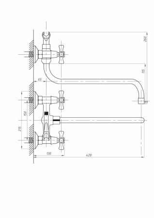 Смеситель для ванны с душем FAUZT FZs-511-07 тип См-ВУДРНШлА, артикул FZs-511-07