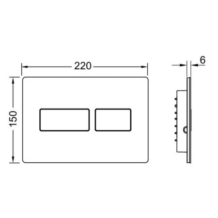 TECEsolid. Панель смыва, черная матовая, артикул 9240416