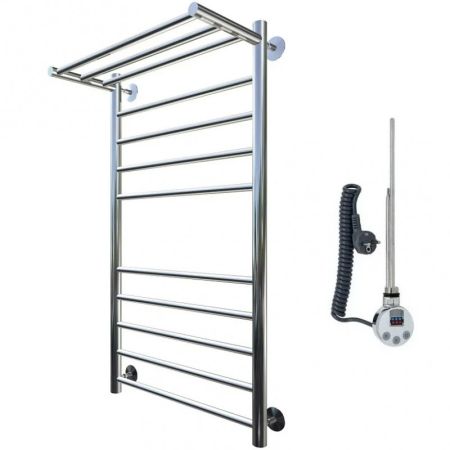 Электрический полотенцесушитель Тругор Аспект 2 элТЭН 100x50 с полкой Хром, артикул Аспект2/элТЭН10050П