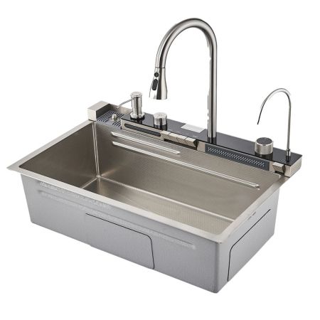 Многофункциональная кухонная мойка Savol S-SC001L, сатин, артикул S-SC001L