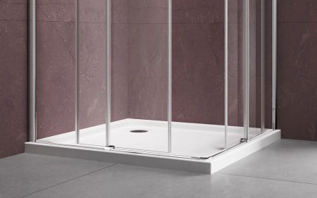 Душевые уголки Vincea Душевой уголок Dice VSS-4D100CL, 1000*1000, хром, стекло прозрачное,, артикул VSS-4D100CL