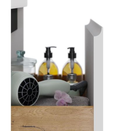 Тумба с раковиной подвесная Dreja Luxury 55 см, белый, артикул 99-2009-com