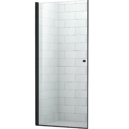 Душевая дверь в нишу Cezares Eco B-1 90 профиль Черный стекло прозрачное, артикул ECO-O-B-1-90-C-NERO