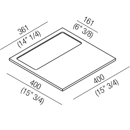 Agape Surf Мыльница/лоток, 40см, цвет: белый Cristalplant, артикул ACOM0626Z