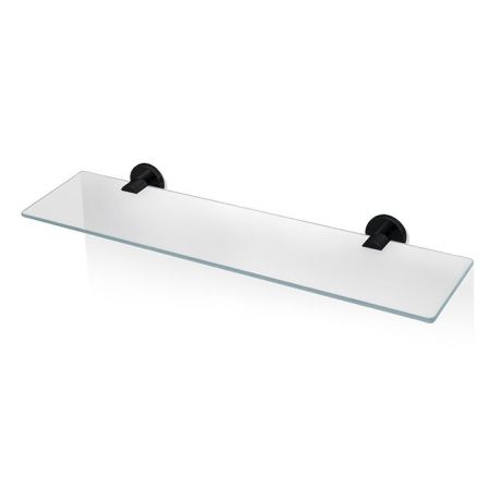 Decor Walther Basic GLA60 Полка стеклянная 60x14см, цвет: черный матовый, артикул 0531660