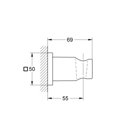 Держатель настенный для ручного душа GROHE Rainshower, белая луна (27075LS0), артикул 27075LS0