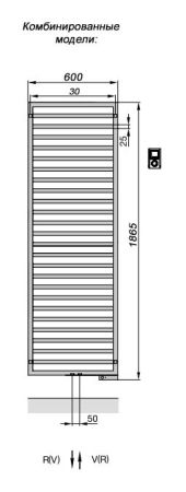 Водяной полотенцесушитель Zehnder Quaro QAM-180-060/ID Белый, артикул QAM-180-060/ID