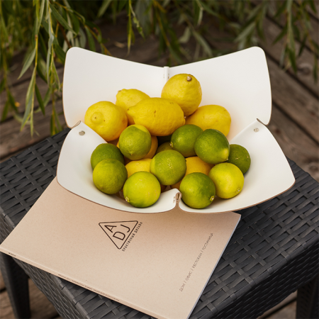 ADJ Фруктовница, D45 см., цвет: панна котта/белый, артикул 4045.16/10