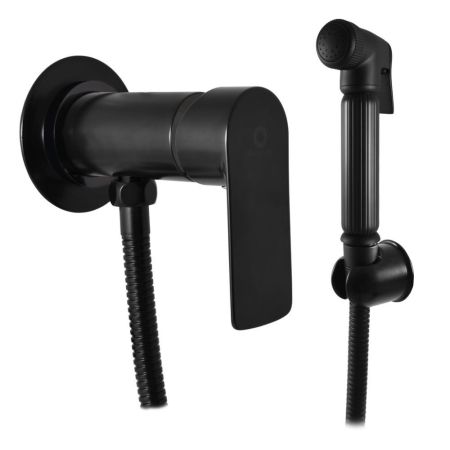 Гигиенический душ со смесителем Rav Slezak VLTAVA VT447/1CMAT, черный, артикул VT447/1CMAT