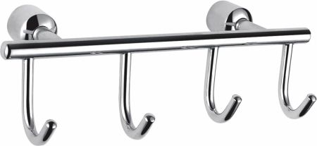 Вешалка с 4 крючками для ванной WONZON & WOGHAND, Хром (WW-9382-4)
