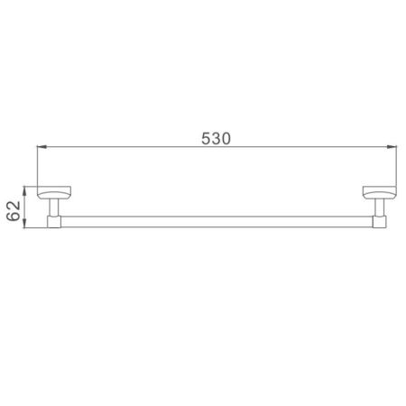 Полотенцедержатель Haiba HB1601, хром