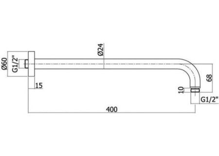 Держатель для верхнего душа Paffoni Master King ZSOF034HGSP Держатель для верхнего душа Paffoni Master King ZSOF034HGSP