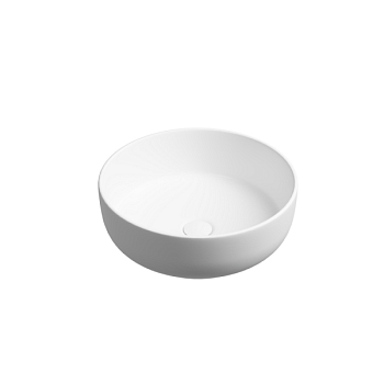 Раковина накладная Тайкан (Taycan), круглая, диаметр 375 мм, высота 140 мм, белая матовая