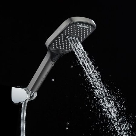 Смеситель на борт ванны Shevanik S4112T, оружейная сталь