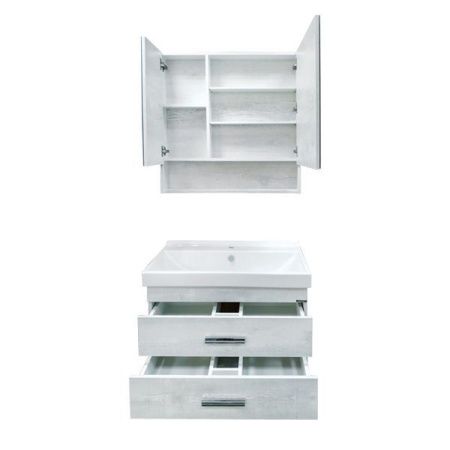 Тумба с раковиной Comforty Никосия 80 4138839 подвесная Дуб белый Тумба с раковиной Comforty Никосия 80 4138839 подвесная Дуб белый