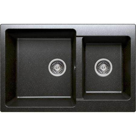 Кухонная мойка Polygran F-15 №16 77 Черная, артикул F-15 №16 (Черн)