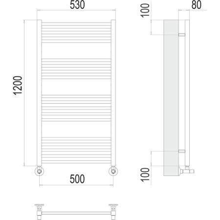 Полотенцесушитель водяной Terminus Сицилия П18 50х120, артикул 4670078530813