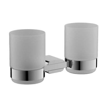 Стакан для ванной комнаты двойной BELZ B90608, хром, артикул B90608