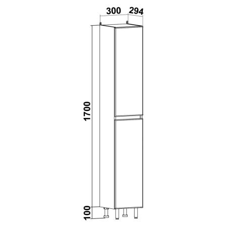 Пенал Runo белый Лада  (00-00001166), артикул 00-00001166
