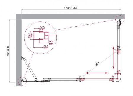 Душевой уголок BELBAGNO LUCE-AH-21 арт. LUCE-AH-21-120/80-P-Cr, артикул LUCE-AH-21-120/80-P-Cr