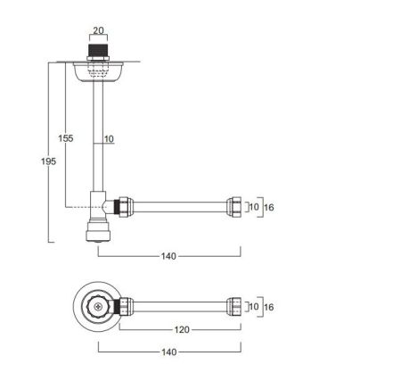 SIMAS Accessori Угловой кран, цвет золото, артикул 120006oro