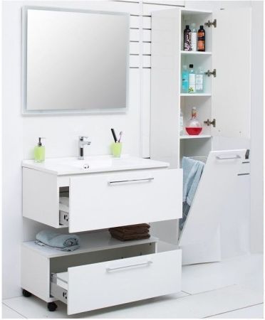 Шкаф-пенал De Aqua Тока 1S БК 30 R белый